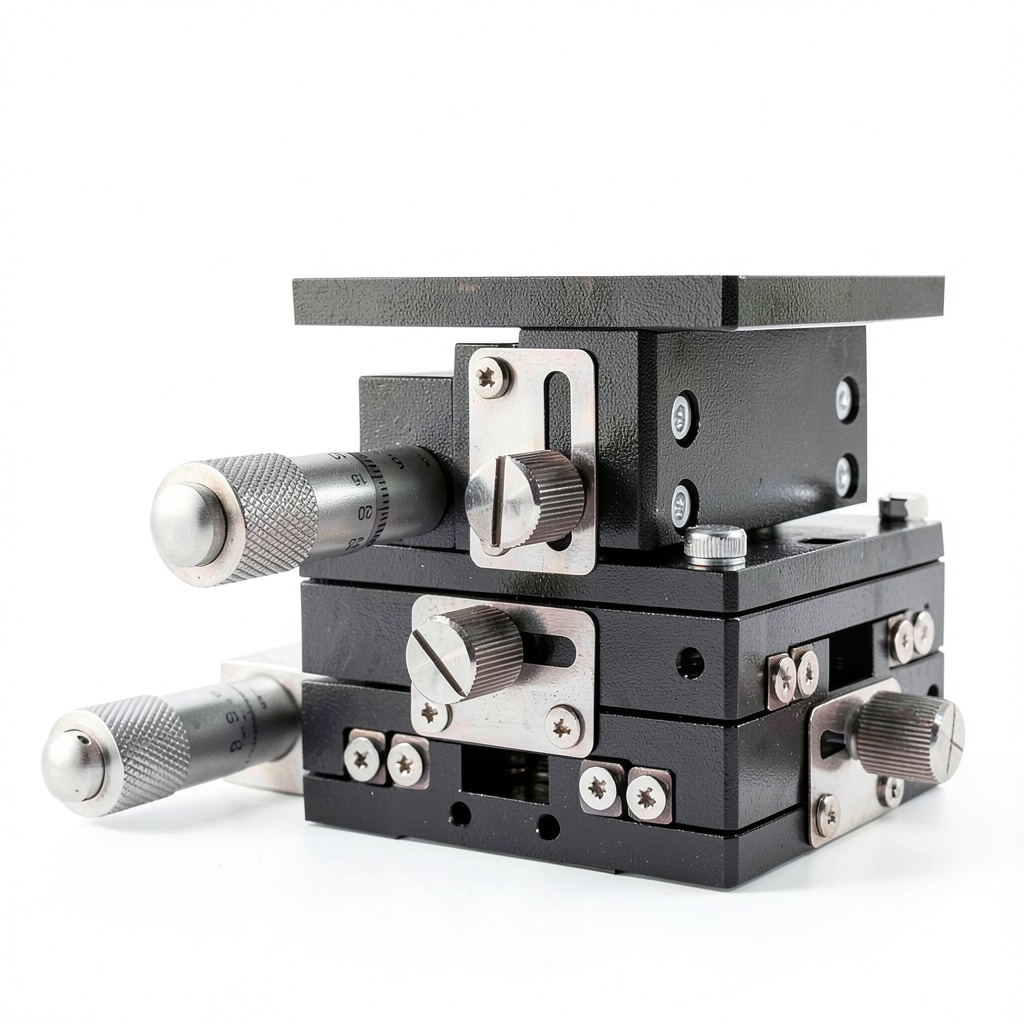 LiGuVCY XYZ 3 Axis Linear Stage on a workbench