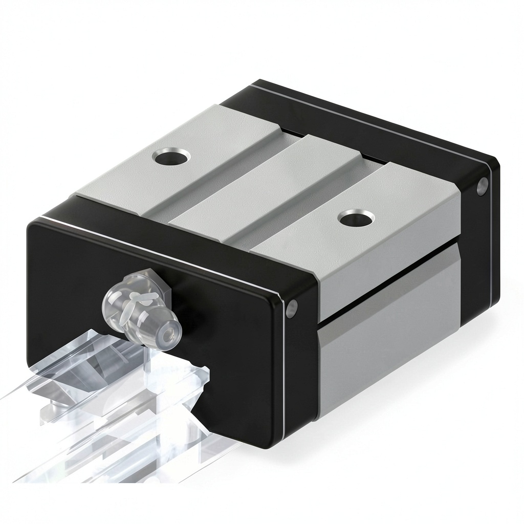 THK linear roller bearing installed in industrial machinery