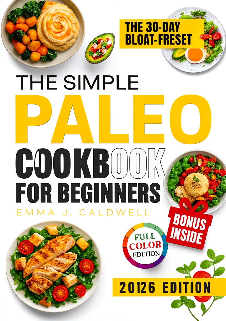 'Paleo cookbook Kindle edition open on a tablet'