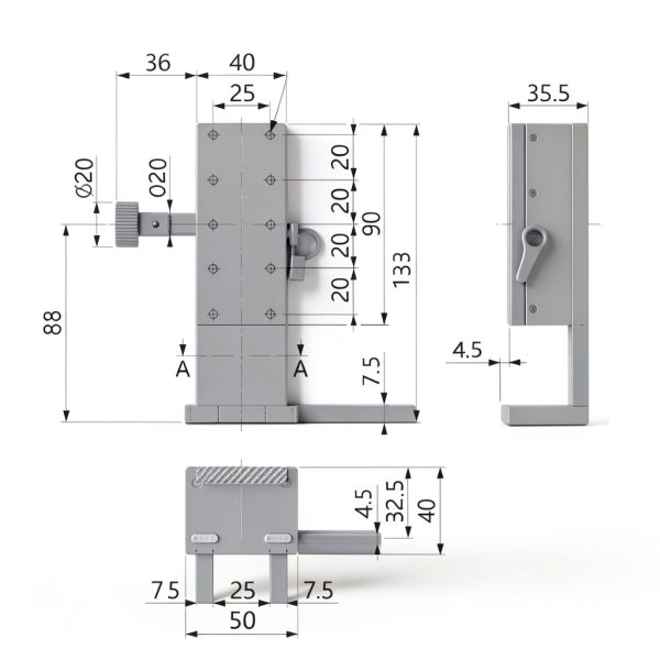 TenNuoDa Linear Stage Aluminum Alloy Gear Guide Dovetail-3